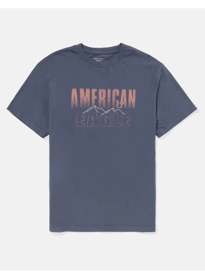 امريكان ايجل Embroidered Crew Neck Graphic T-Shirt