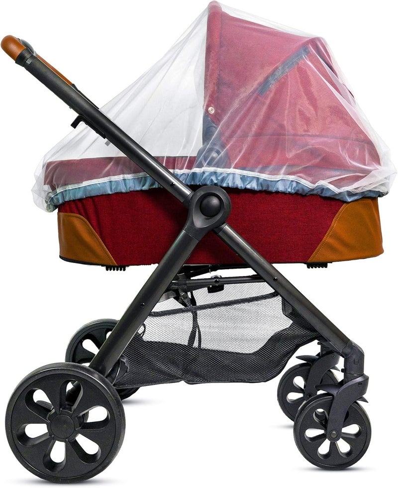 Universal Backpackers Baby Mosquito Net for Stroller, Carrier & Bassinet – Elastic Drawstring for Snug Fit Netting - Infant Bug Net for Jogger, Car Seat & Pack N Play – 1000 Mesh Toddler Canopy & Gift Packaging - Image 5