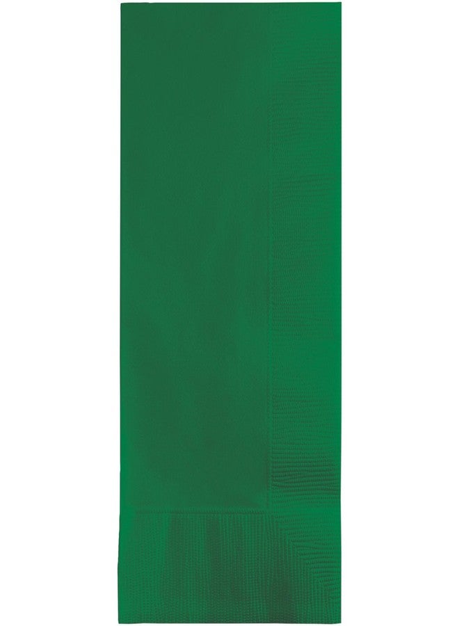 Creative Converting Touch of Color 100 Count 2-Ply Paper Dinner Napkins, Emerald Green - Image 1