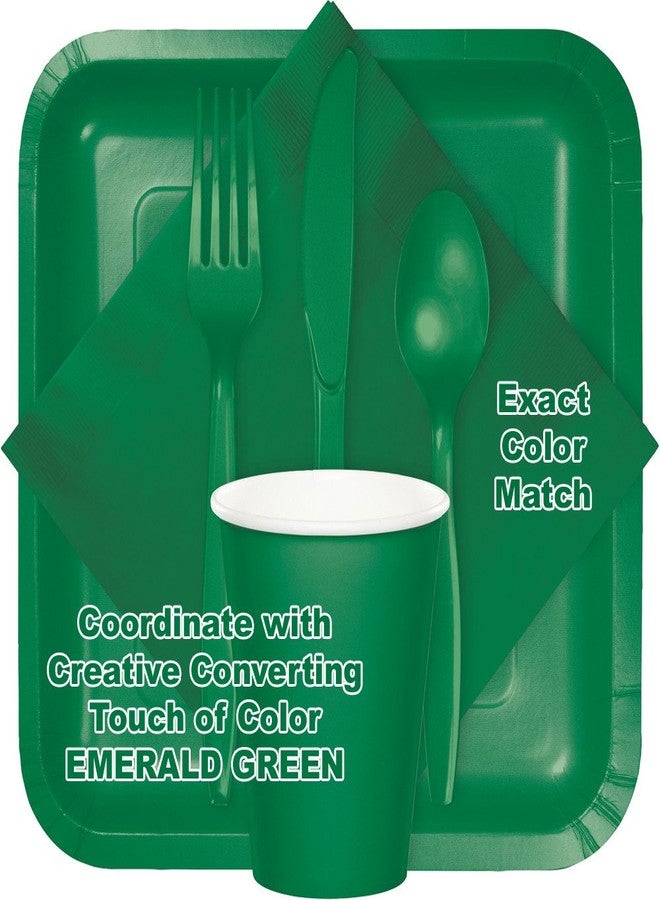 Creative Converting Touch of Color 100 Count 2-Ply Paper Dinner Napkins, Emerald Green - Image 2