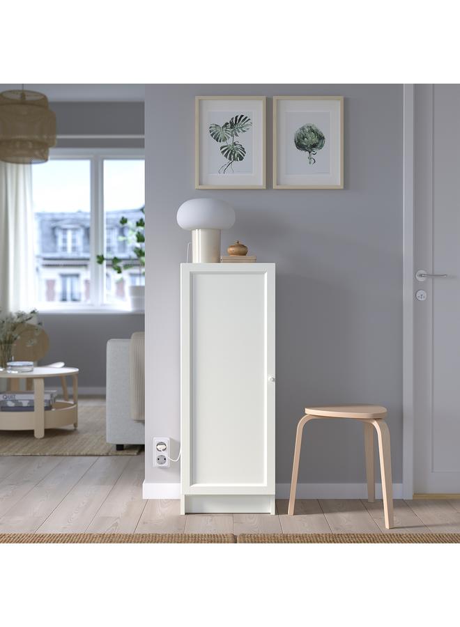 Zaboon Bookcase With Door, White, 40X30X106 Cm - Image 4