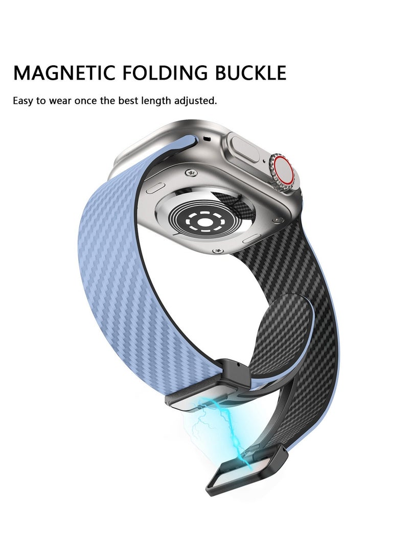 X-level Bands Compatible with Apple Watch 38mm 40mm 41mm Series 9/8/7/SE/6/5/4/3/2/1 IWatch Ultra/Ultra 2/ Silicone Strap With Magnetic folding Buckle, Quick Release Silicone Straps for Women Men - Image 3