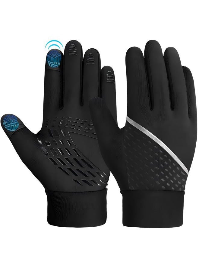 aopow Kid Gloves Kids Touchscreen Gloves - Winter Warm Cold Weather Gloves Touch Screen Running Gloves Thermal Riding Cycling Gloves for Boys Girls 8-10 Years - Image 1