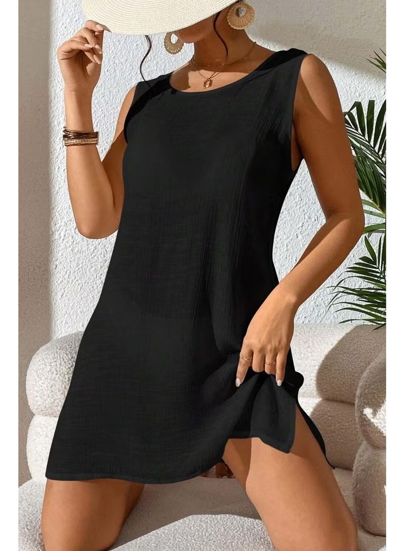 Angelsin Backless Slit Pareo Beach Dress - Image 5