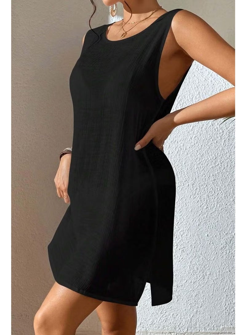 Angelsin Backless Slit Pareo Beach Dress - Image 2