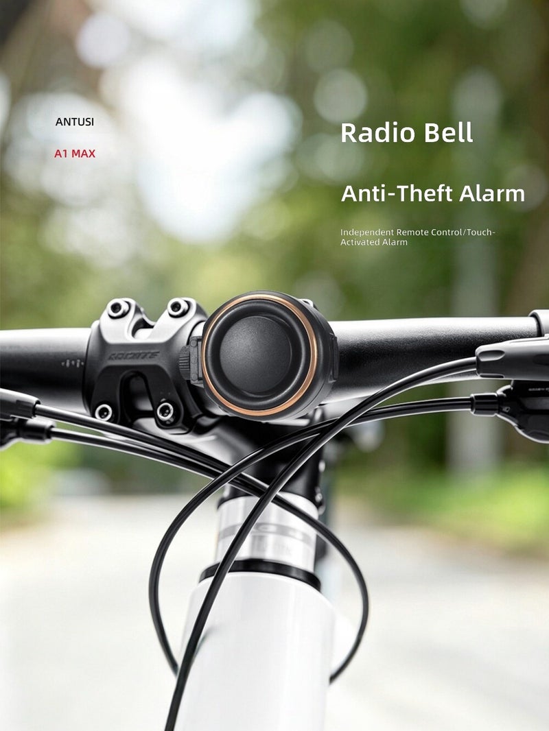 ANTUSI A1 MAX Wireless Bell Bicycle Anti-Theft Alarm with Remote Find & Electric Horn for Mountain Bikes - Image 1