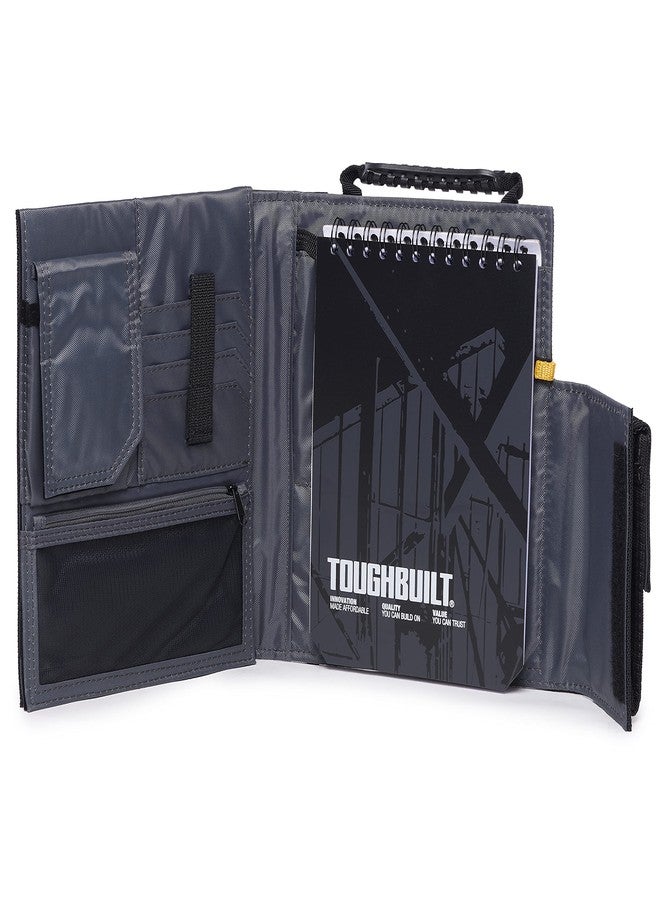 ToughBuilt - iPad Organizer + Grid Notebook, Heavy-Duty Jobsite Tablet Case with Grid Notebook, Protective 1680D Cover, Elastic Tool Loops & Document Storage - Image 3