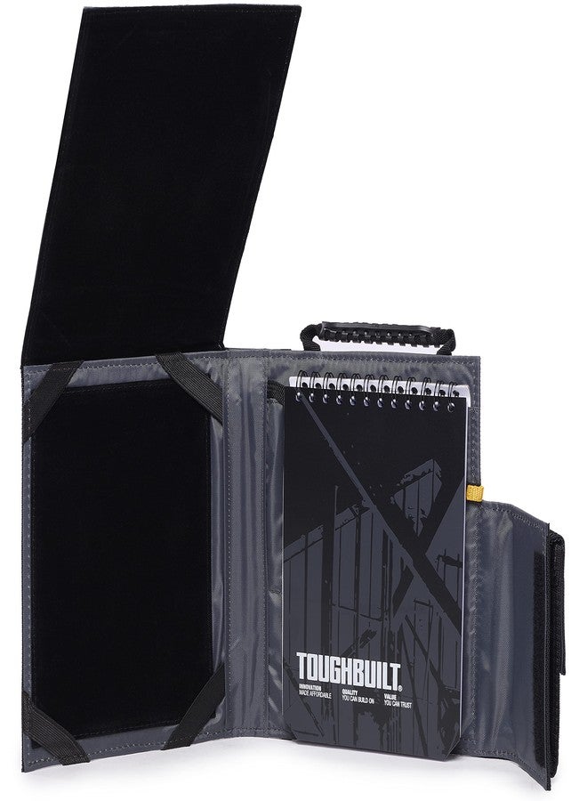 ToughBuilt - iPad Organizer + Grid Notebook, Heavy-Duty Jobsite Tablet Case with Grid Notebook, Protective 1680D Cover, Elastic Tool Loops & Document Storage - Image 4