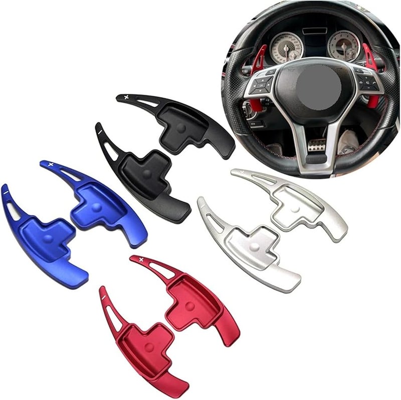 Black Steering Wheel Paddle Shift Extension For Mercedes Benz A B Class W176 W246 - Image 3