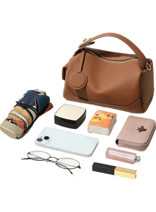 Viney Cowhide Crossbody Bag Women'S Large Capacity Single Shoulder Handbag Pillow Bag New Year Birthday Gift For Girlfriend Wife - Image 3