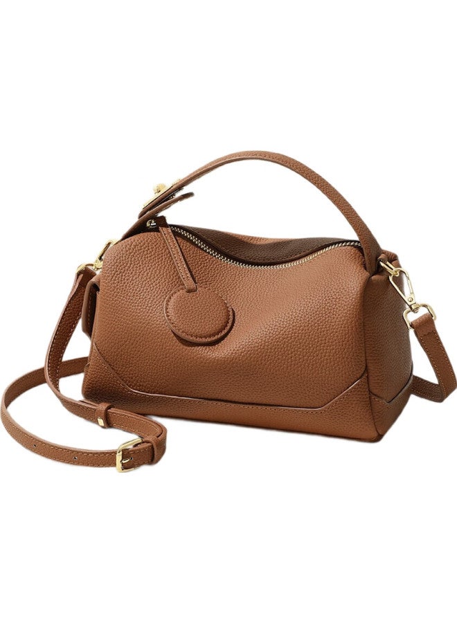 Viney Cowhide Crossbody Bag Women'S Large Capacity Single Shoulder Handbag Pillow Bag New Year Birthday Gift For Girlfriend Wife - Image 2