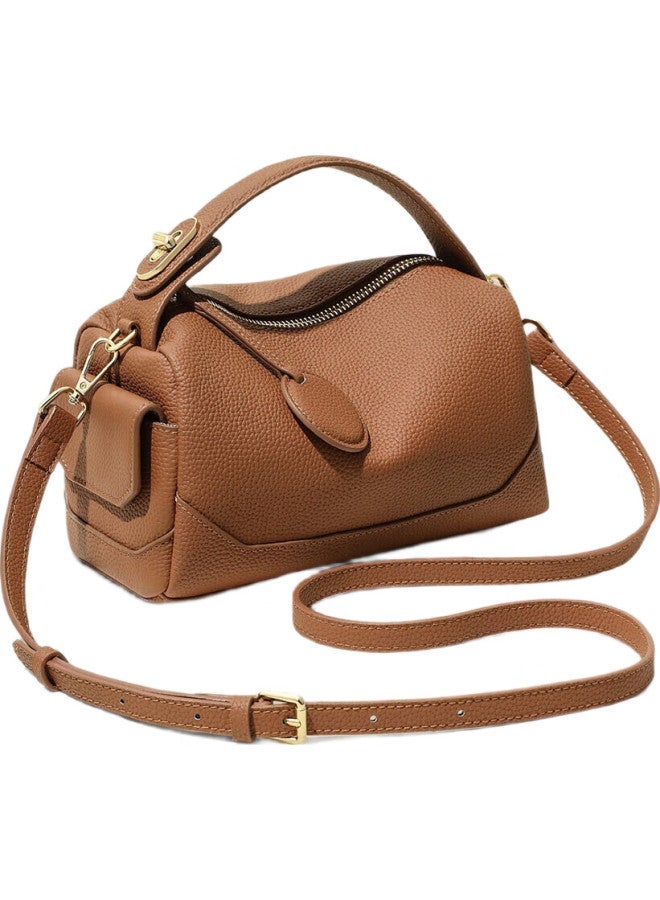 Viney Cowhide Crossbody Bag Women'S Large Capacity Single Shoulder Handbag Pillow Bag New Year Birthday Gift For Girlfriend Wife - Image 1