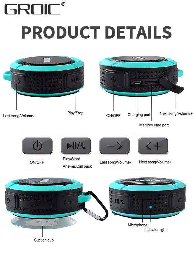 GROIC Portable Bluetooth Speaker,Waterproof Wireless Portable Outdoor Speaker,TWS Dual Pairing Wearable Speaker 5.0,,Bluetooth Speaker for Bicycle Scooter Riding Sports - Image 3