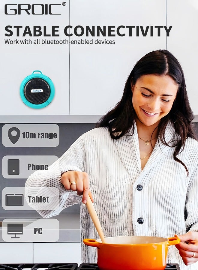 GROIC Portable Bluetooth Speaker,Waterproof Wireless Portable Outdoor Speaker,TWS Dual Pairing Wearable Speaker 5.0,,Bluetooth Speaker for Bicycle Scooter Riding Sports - Image 2