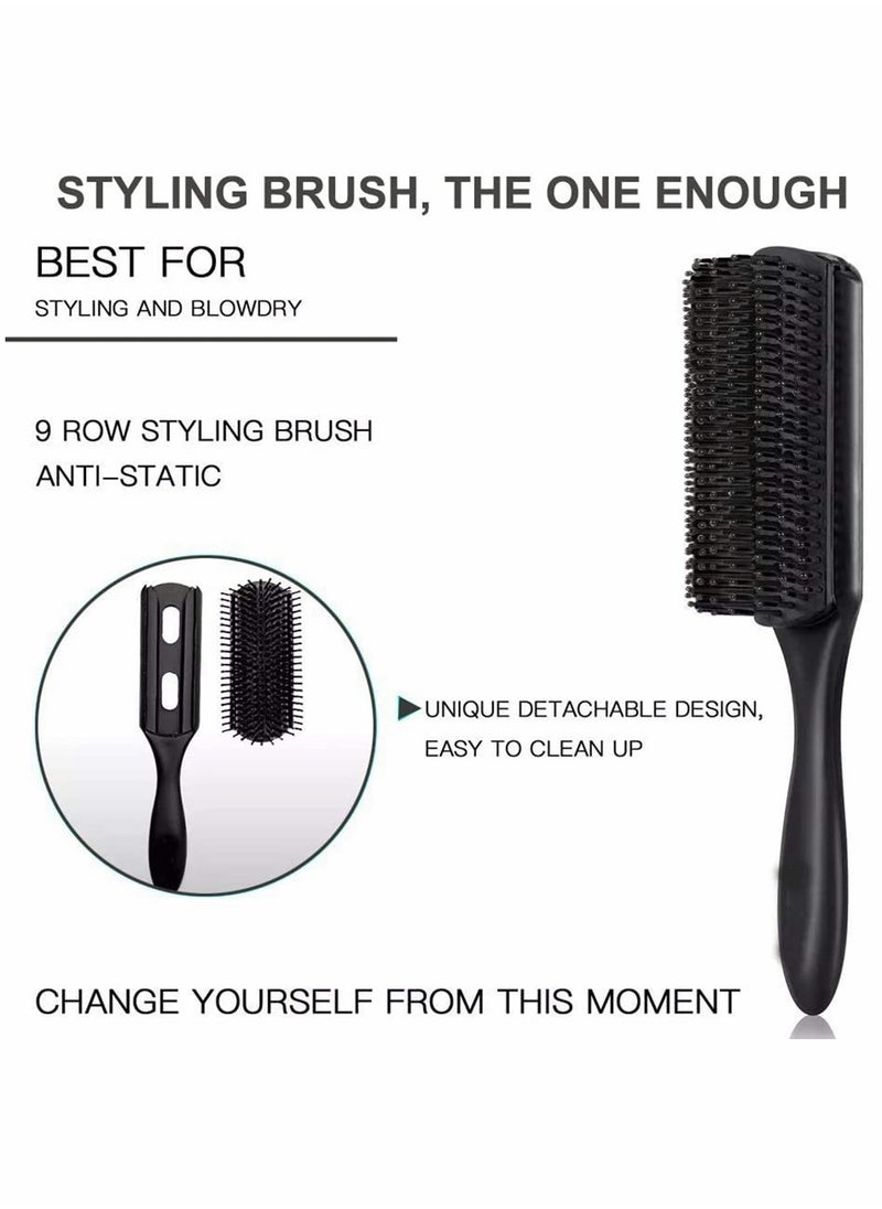 HomarKet - 4Pcs Paddle Hair Brush, Detangling Brush and Hair Comb Set for Men and Women, Great On Wet or Dry Hair, No More Tangle Hairbrush for Long Thick Thin Curly Natural Hair - Image 1