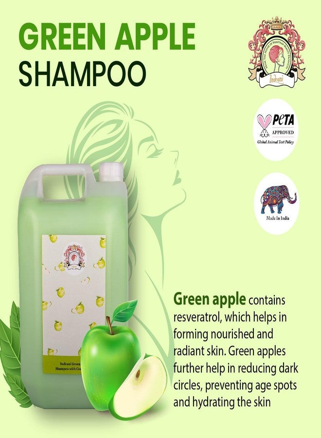 Indrani Cosmetics Indrani Green Apple Shampoo With Conditioner 1 Ltr. - Image 3