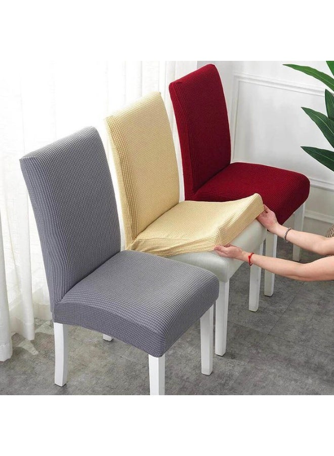 Dining chair covers made of interlocking paving stones. It's like replacing all your dining chairs while still maintaining their cleanliness and beauty. High-quality dining chair covers. Jumbo size. 6-piece set. Amazing! - Image 1