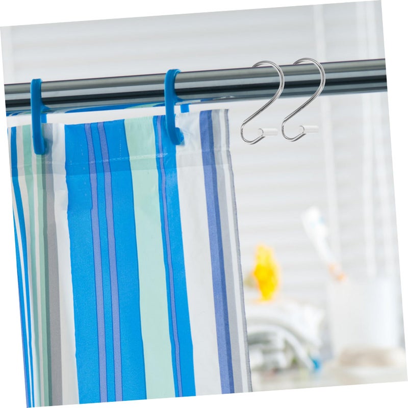 Metal Shower Curtain Hooks 12Pcs Smooth Sliding Design Easy Installation Bathroom Essential - Image 3