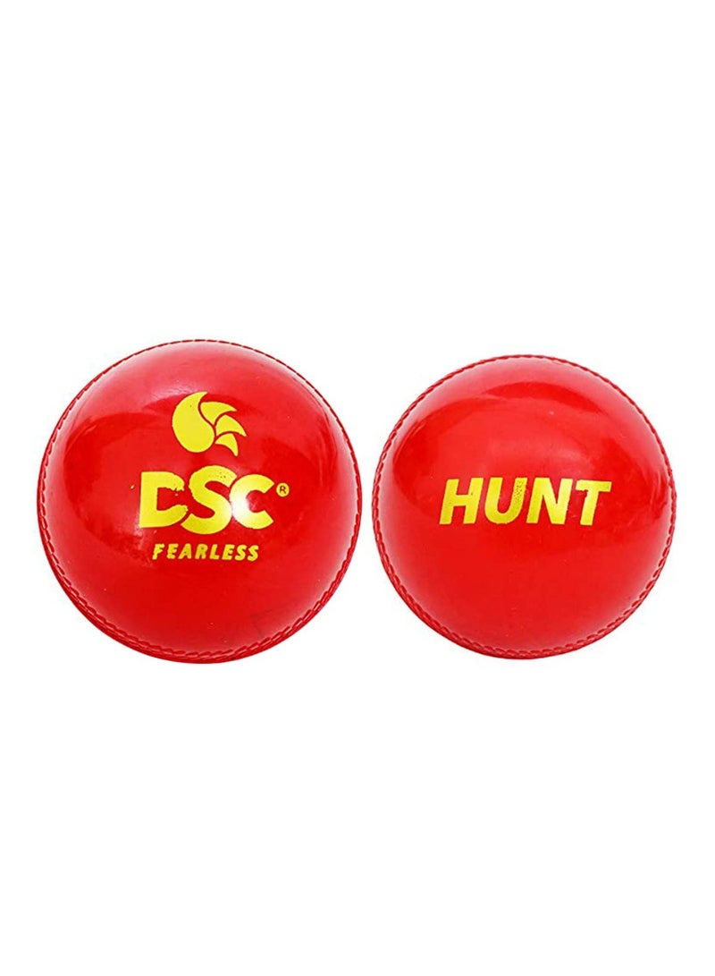 DSC Hunt Tennis Cricket Ball | Color: Red | Materail: Synthetic | Skill level: ‎Beginner | Weatherproof | Fine And Superior Quality | Pack of 1 | Playing Surface: Indoor/Outdoor - Image 4