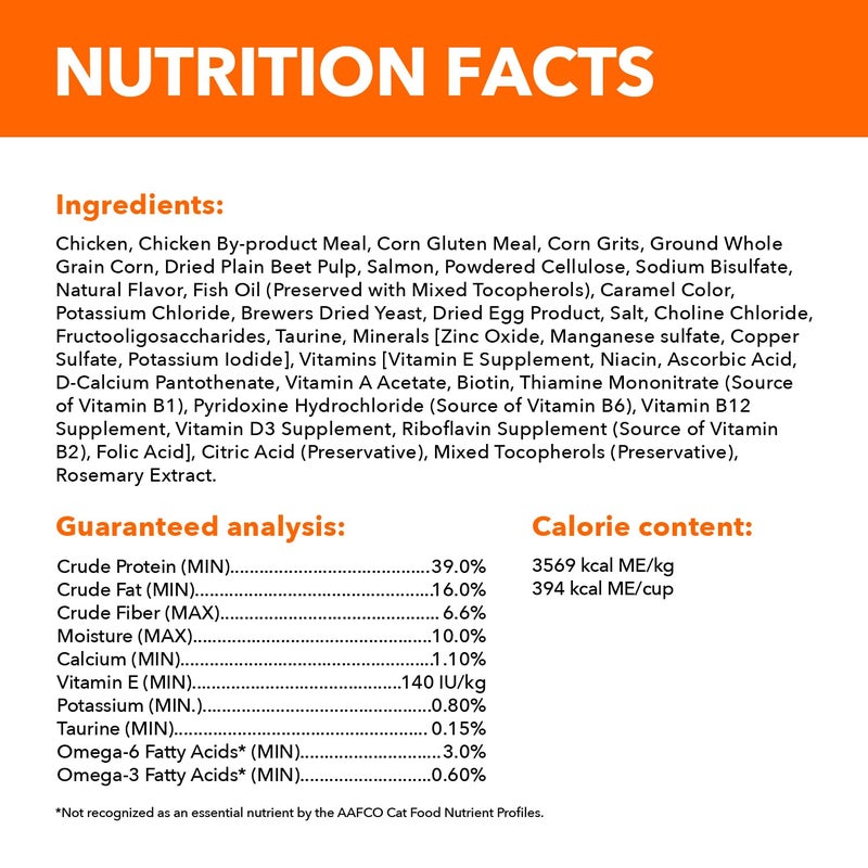 IAMS Proactive Health Long Hair Care Adult Dry Cat Food with Real Chicken & Salmon, 6 lb. Bag - Image 5