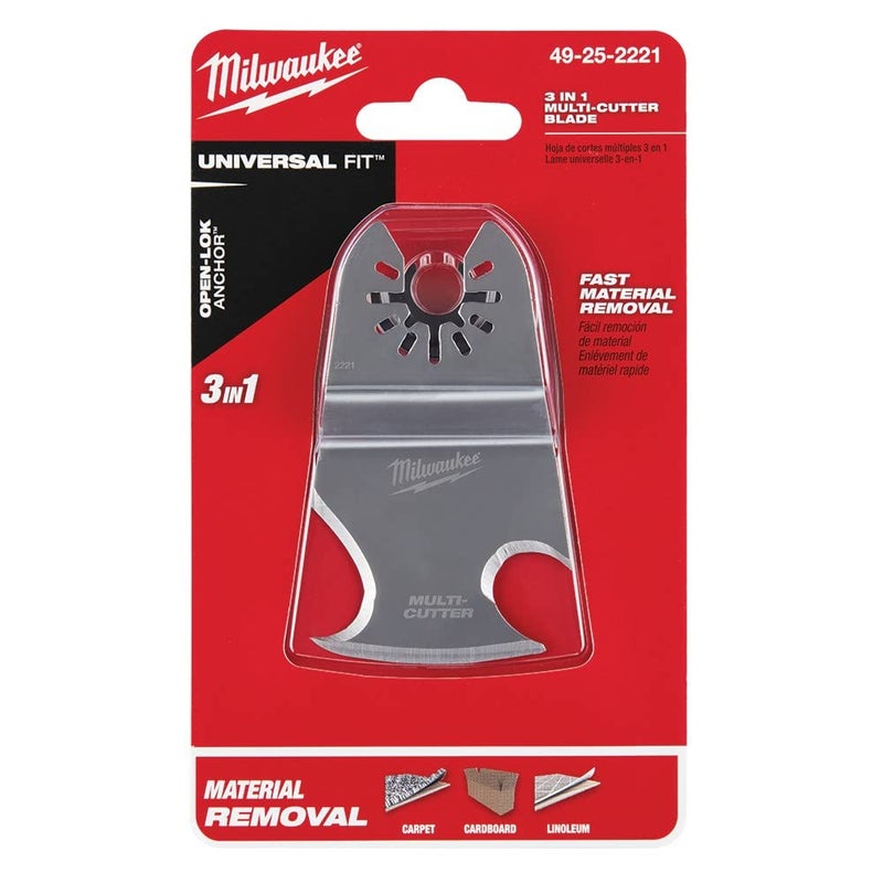 Milwaukee Open-Lok 3.41 in. L X 2 in. W Stainless Steel 3-in-1 Scraper Blade 1 pk - Image 1