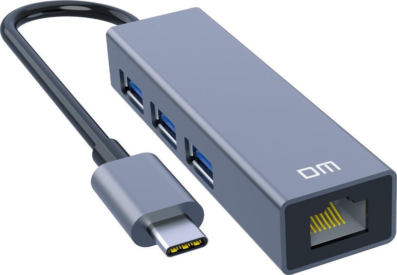 CHB013 Type-C To RJ45 Gigabit Ethernet and USB 3.0 Multiplexer Converter