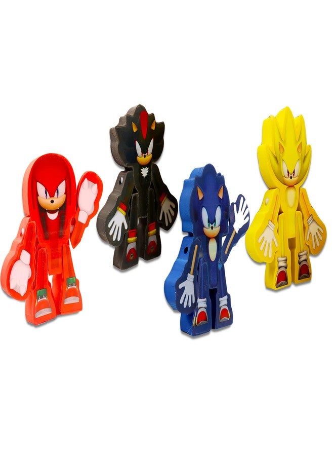 سونيك ذا هيدجهوج هدايا حفلات سونيك القنفذ المفاجئة - مجموعة من 6 عبوات سونيك الغامضة مع شخصيات وأكياس هدايا، لوازم حفلات - Image 3