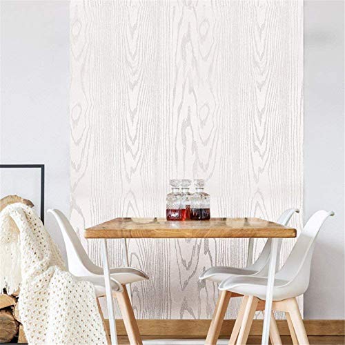 Yancorp Textured White Contact Paper Peel and Stick Wallpaper, White Wood Contact Paper for Cabinets,Pull and Stick Countertops Contact Paper for Countertops Shelf Liner - Image 5