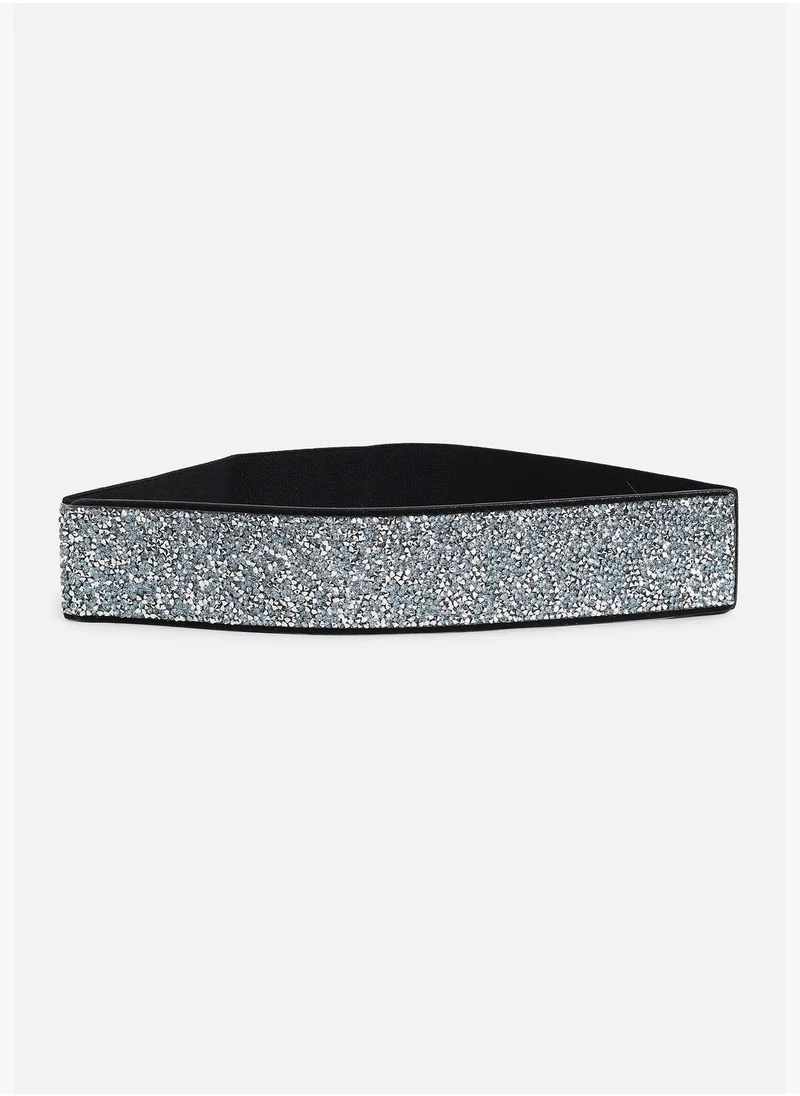 Haute Sauce Casual Textured Stretchable PU Leather Waist Belt For Women