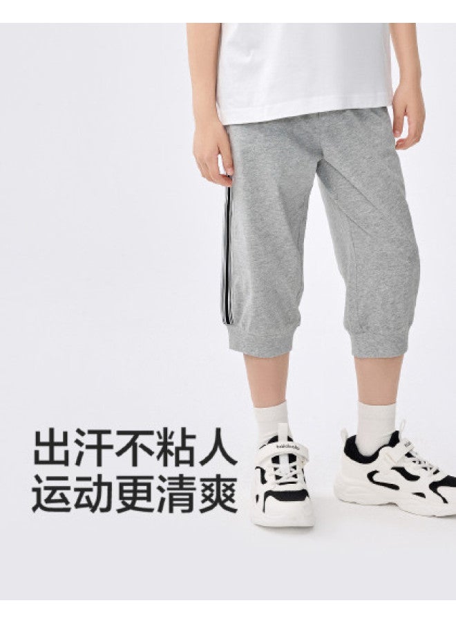 Balabala Moisture-wicking Quick-dry Kids Pants 2025 Summer New Boys' Capri Pants For Big Kids - Casual Sports Quick-dry Trousers - Image 1