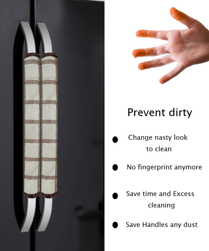 KANUSHI KANUSHI Industries MultiPurpose RefrigeratorFridge Handle CoverFridge HandleMicrowave Handle Cover Cover Set Set of 2 FRI2HANDLENWNEW03  - Image 3