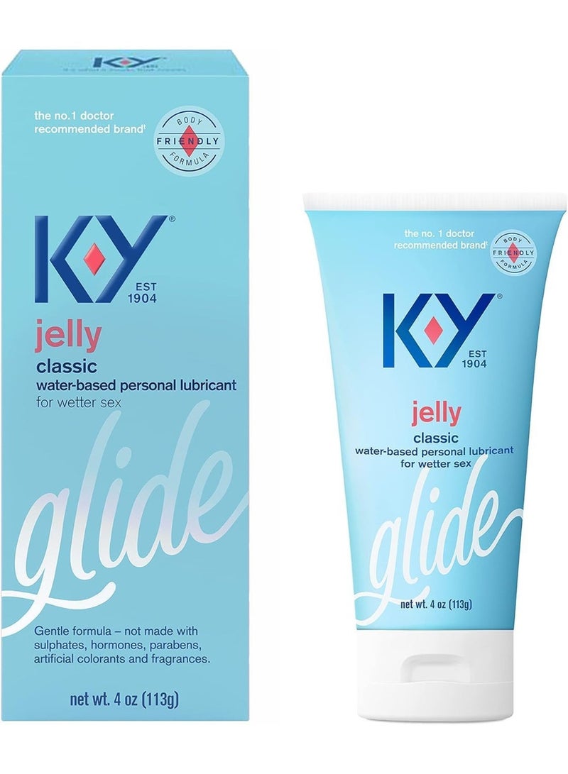 K-Y Jelly Personal Lubricant, Water-Based Lube Gel, Fragrance-Free & Non-Greasy, Safe For Latex Condoms, 113g Tubes, Pack Of 2 - Image 1