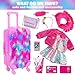 K. T. Fancy KT Fancy 18 Inch American Doll Clothes and Accessories Doll Travel Suitcase Playset for Girls Cute Travel Doll Clothes for 18 Inch Girl DollNot Include Doll Shoes Pink - Image 4