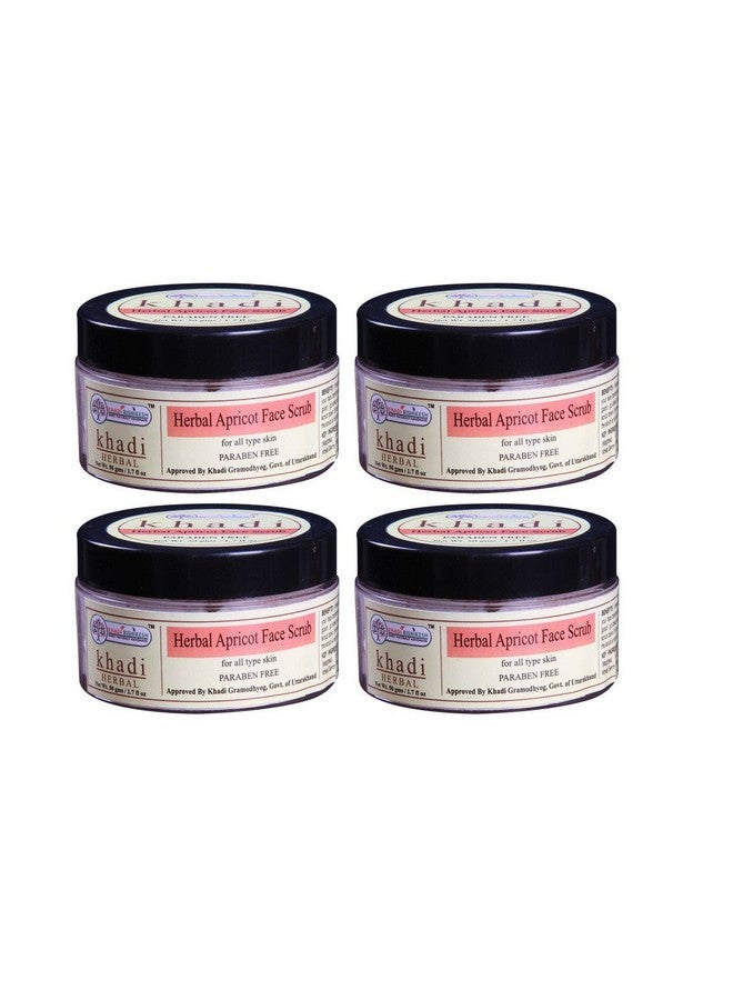 KHADI RISHIKESH Herbal Apricot Face Scrub Combo Set Pack Of - 50Gm x 4 (200Gm) - Image 1