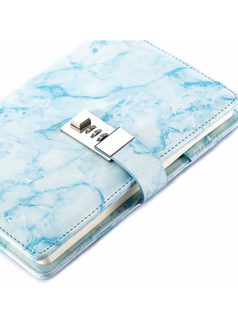 general Marble Diary for Girls and Boys with Lock, Secret Diary with Lock and Cute Notebook for Teenage Girls with Lock Password Coded Diary PU Leather with Pen Holder - Image 1