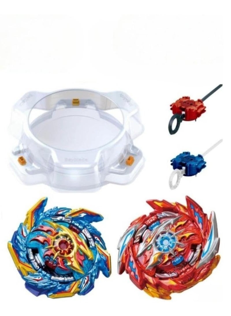 Beyblade-Beybattle Burst Sparking Battle Stadium Set S5 (Kolossal Helios .Zn 1B and Super Hyperion Xc 1A) | Includes 2 Spinning Tops and 2 Launchers | Takara Tomy | Gift for Beyblade Lovers and Kids - Image 1