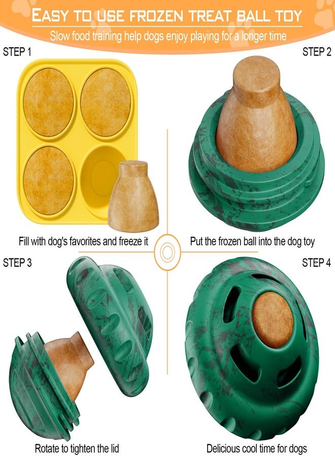luckdoor Dog Toys to Keep Them Busy,Frozen Treat Dog Enrichment Toys,Slow Food Training to Relieve Boredom and Stimulating,Dog Puzzle Treat Food Dispensing Ball Toy for Small Medium Large Dogs - Image 2