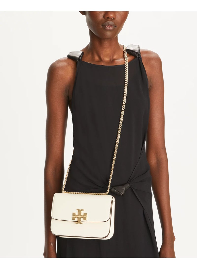 Burch Tory  Small Eleanor Leather Shoulder Bag, Women's Cross Body Bag, Women's Tote Bag, Women's Hand Bag, Women's Shoulder Bag, Women's Travel Bag, White-19cm - Image 5