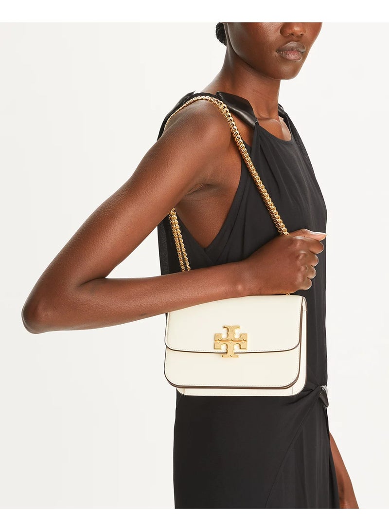 Burch Tory  Small Eleanor Leather Shoulder Bag, Women's Cross Body Bag, Women's Tote Bag, Women's Hand Bag, Women's Shoulder Bag, Women's Travel Bag, White-19cm - Image 4