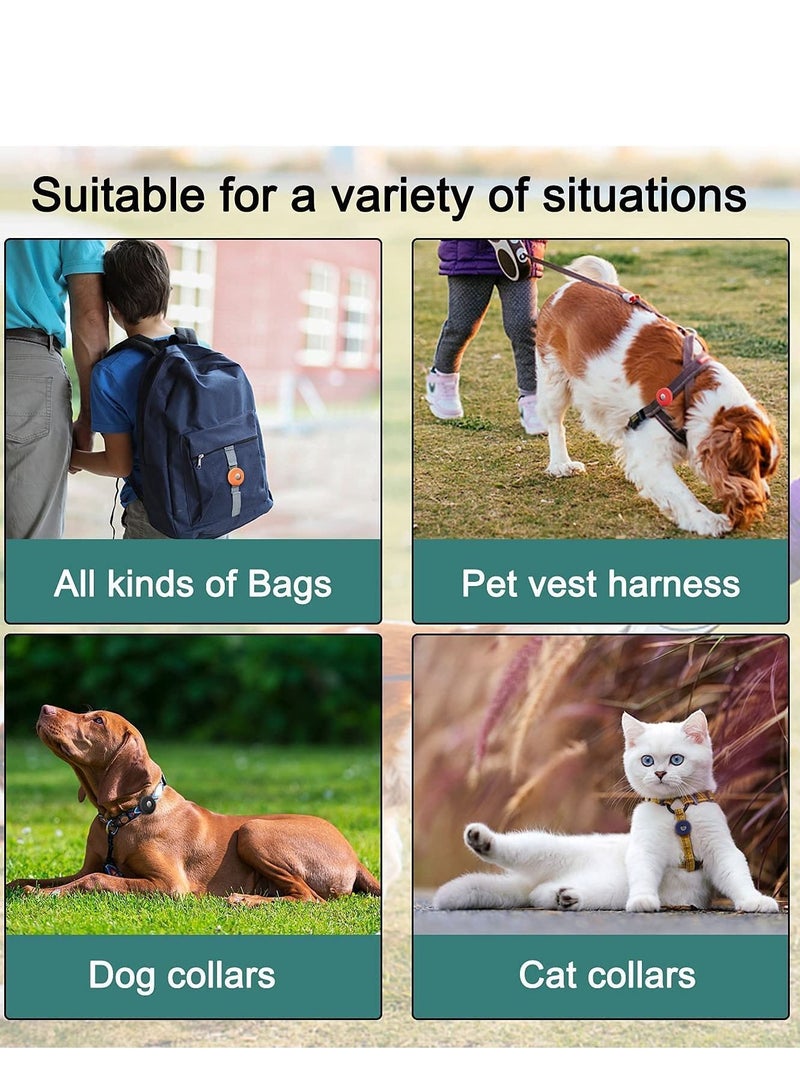 Y&D Collar Holder for AirTag Loss Prevention Protector Dog and Cat Undershirt Silicone Cover 0.8-1.2 Inch Pet Harness Ring (4 Pieces)  - Image 3