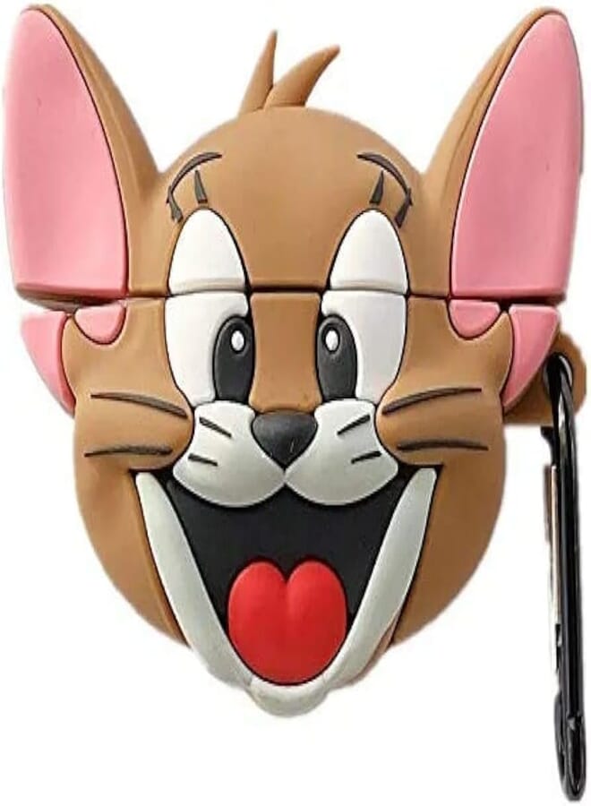 Next Next Store Silicone Case Compatible with Airpods Pro, with Keychain Strap, Full Protection, Cute Cartoon Design, Perfect for Daily Use.