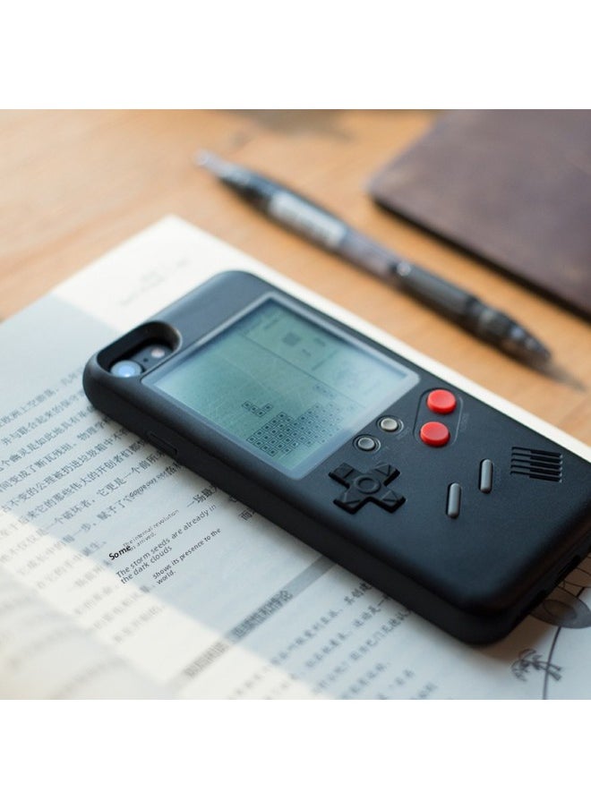 Tetris Black And White Screen For Iphone 13/12 For Iphone14promax Game Machine Mobile Phone Shell XS/15-Color:Green Cat And Mouse-Applicable Model:For Iphone 11