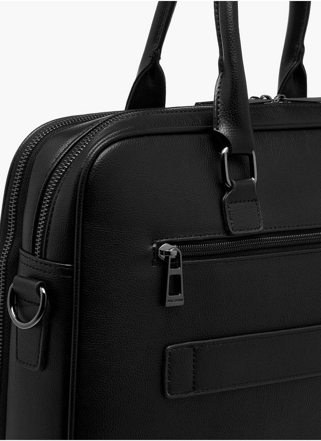 DUCHINI Textured Laptop Bag with Double Handles and Zip Closure  - Image 5