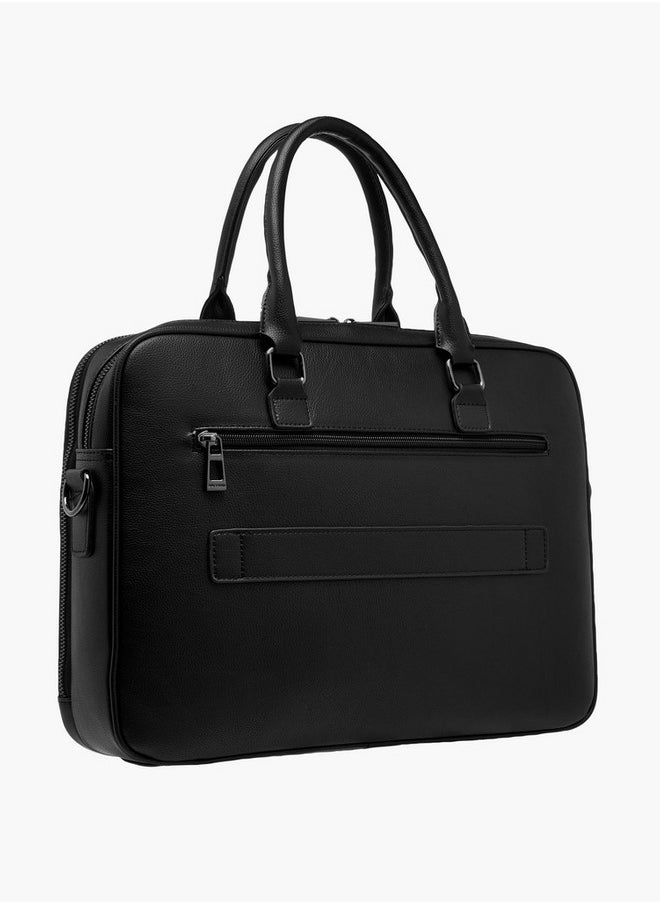 DUCHINI Textured Laptop Bag with Double Handles and Zip Closure  - Image 3