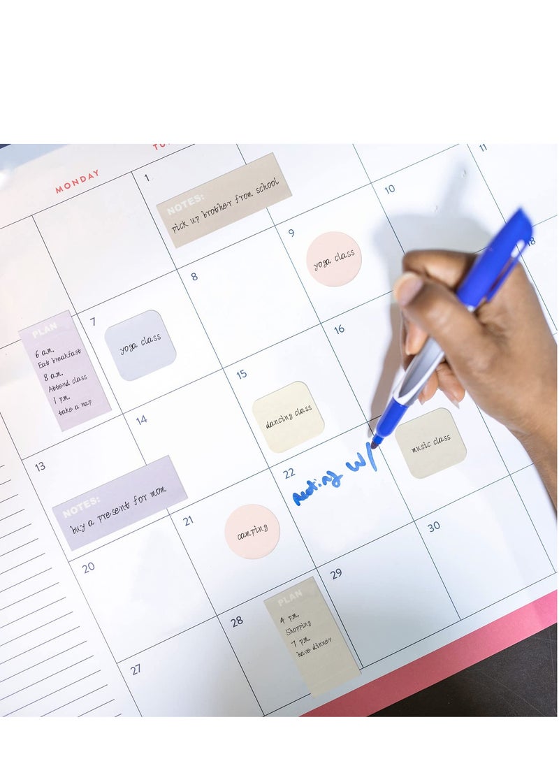 Excefore - 420 PCS Mini Sticky Notes for Planner and Calendar - 14 Colors and 4 Sizes Self-Stick Notes - 2 Sets of Macaron Small Sticky Note Pads for Notebooks and To-Do Lists - Image 1