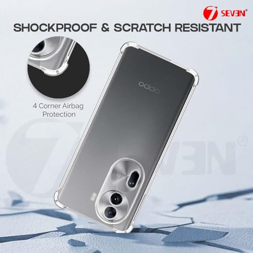 7-Seven 7SEVEN® Back Cover for Oppo Reno 11 Pro 5G Transparent Mobile Back Case Shock Proof Design Camera Edges Protection Crystal Clear Phone Case Silicon Soft TPU and Flexible Bumper Phone Cover - Image 3