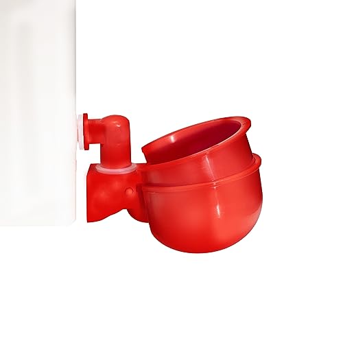 RentACoop 1 Gallon PVC Chicken Waterer with 2 Auto-Fill Cups, Horizontal Nipples and Anti-Roost Cone - Suitable for Chicks, Chickens, Quails, Pigeons and Gamebirds - Image 2