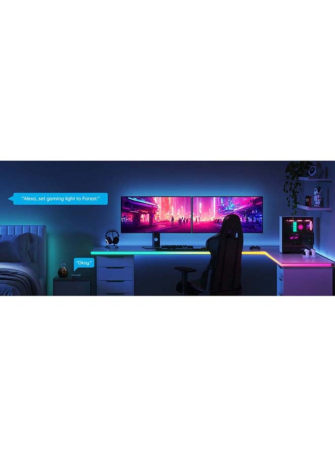 Govee - Govee RGBIC LED Neon Rope Lights for Desks [Energy Class G] 3 M 24 Volt 36 Watt Multicolour - Image 1