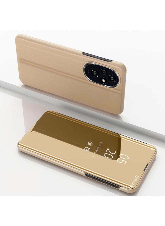 The Bros Phone Case For Honor 200 Plated Mirror Horizontal Flip Leather Phone Phone Case with Holder - Image 1