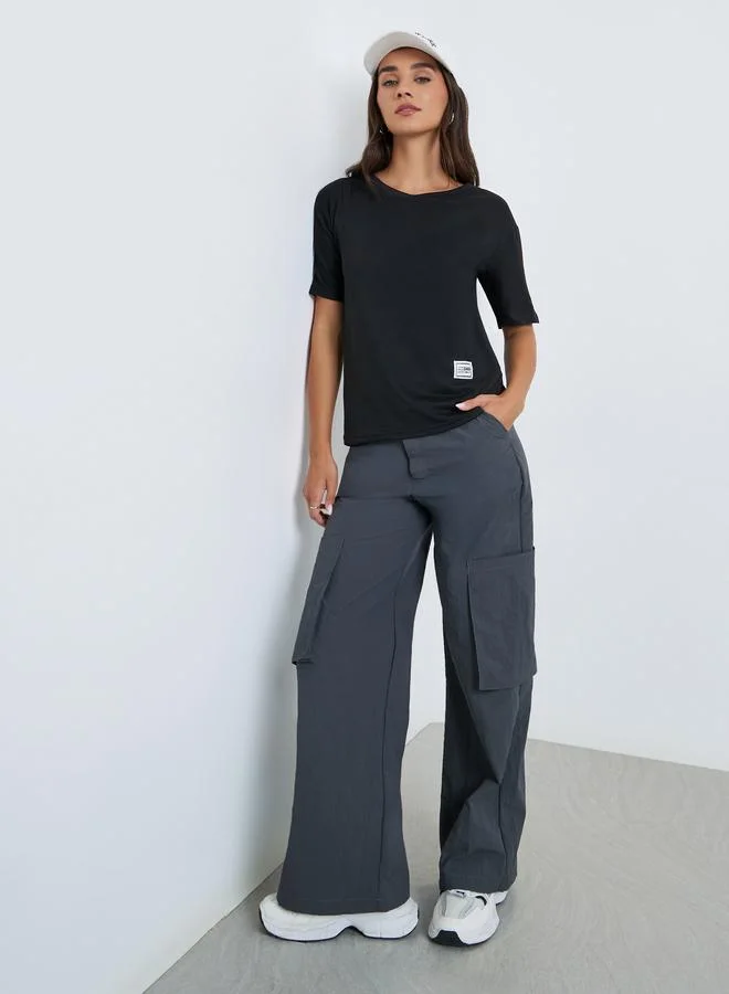 ستايلي تيشيرت سادة بقصة عادية